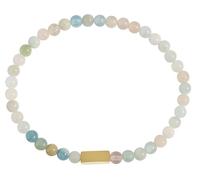 Akzent Bracelet boule en pierre naturelle pour femme en multicolore | Longueur 17 cm | Bande élastique | 100 % étanche et doux pour la peau | Bracelet pour femme