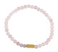 Akzent Bracelet boule en pierre naturelle pour femme en rose | Longueur 17 cm | Bande élastique | 100 % étanche et doux pour la peau | Bracelet pour femme