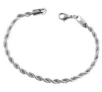 Akzent Bracelet en Acier Inoxydable Argent 20 cm