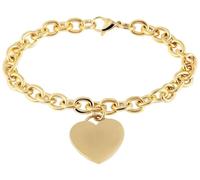 Akzent Bracelet en Acier Inoxydable avec cœur doré