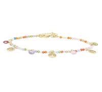 Akzent Bracelet en acier inoxydable avec pendentif arbre de vie pour femme en argent et or | Longueur : 18,5 cm | Fermoir mousqueton | 100 % étanche et doux pour la peau | Bracelet pour femme, Eine