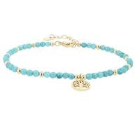 Akzent Bracelet en acier inoxydable avec pendentif arbre de vie pour femme - Longueur : 17,3 cm - Fermoir mousqueton - 100 % étanche et doux pour la peau - Bracelet pour femme