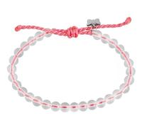 Akzent Bracelet en Nylon avec Perles en Verre recyclé et éléments en Acier Inoxydable Rose