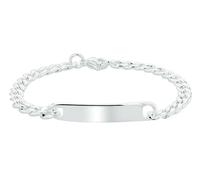 Akzent Bracelet gourmette en acier inoxydable pour femme, argenté, longueur : 18 cm, fermoir mousqueton, 100 % étanche et doux pour la peau