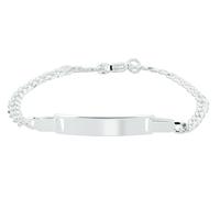 Akzent Bracelet gourmette en acier inoxydable pour femme, argenté, longueur : 18 cm, fermoir mousqueton, 100 % étanche et doux pour la peau