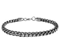 Akzent Bracelet gourmette en acier inoxydable pour femme, argenté, longueur 22 cm, fermoir mousqueton, 100 % étanche et doux pour la peau