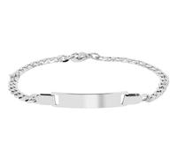 Akzent Bracelet gourmette en acier inoxydable pour femme en argent et or | Longueur : 18 cm | Fermoir mousqueton | 100 % étanche et doux pour la peau | Bracelet pour femme, Eine Grösse, Acier