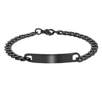 Akzent Bracelet gourmette en acier inoxydable pour femme en argent, or et noir | Longueur : 18 cm | Fermoir mousqueton | 100 % étanche et doux pour la peau | Bracelet pour femme, Eine Grösse, Acier
