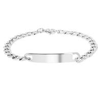 Akzent Bracelet gourmette en acier inoxydable pour femme en argent, or et noir | Longueur : 18 cm | Fermoir mousqueton | 100 % étanche et doux pour la peau | Bracelet pour femme, Eine Grösse, Acier