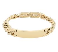 Akzent Bracelet gourmette unisexe en acier inoxydable doré | Longueur : 19 et 21 cm | Fermeture à clip | 100 % étanche et doux pour la peau | Bracelet unisexe, Eine Grösse, Acier inoxydable