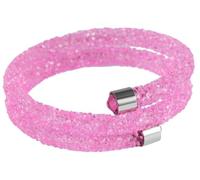 Akzent Bracelet jonc en Acier Inoxydable et Plastique Rose Argenté