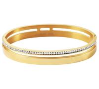 Akzent Bracelet pour femme en acier inoxydable argenté et doré - Longueur : 18,5 cm - Fermeture à crochet - 100 % étanche et doux pour la peau - Bracelet pour femme, Eine Grösse, Acier inoxydable
