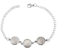 Akzent Bracelet pour Femme en Acier Inoxydable Argenté Longueur 20 cm