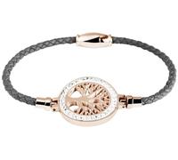 Akzent Bracelet tressé en Acier Inoxydable véritable Arbre Rose Gris 18 cm