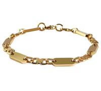 Akzent Bracelet unisexe en acier inoxydable doré - Longueur : 19 et 21 cm - Fermoir mousqueton - 100 % étanche et doux pour la peau - Bracelet unisexe, Eine Grösse, Acier inoxydable