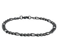Akzent Bracelet unisexe en acier inoxydable noir et doré, 100 % étanche et doux pour la peau, 18 cm, Acier inoxydable