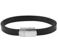 Akzent Bracelet unisexe en cuir noir - Longueur : 20,5 cm - Fermeture magnétique en acier inoxydable - 100 % étanche et doux pour la peau - Bracelet unisexe