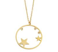 Akzent Chaîne en acier inoxydable pour femme avec pendentif en forme d'étoile, 43 + 5 cm, or