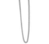 Akzent Chaîne Franco pour homme et femme en acier inoxydable de 60 cm, couleur argentée, finition tendance - comme cadeau tendance