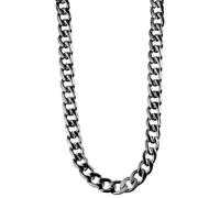 Akzent Chaîne gourmette en acier inoxydable pour homme et femme - 61 cm - Noir - Finition intemporelle - Accessoire de qualité supérieure