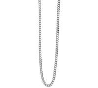 Akzent Chaîne gourmette pour homme et femme en acier inoxydable de 50 cm, couleur argentée, finition tendance - comme cadeau tendance