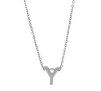 Akzent Chaîne pour femme - Collier de qualité supérieure avec pendentif en acier inoxydable argenté - 100 % étanche et doux pour la peau
