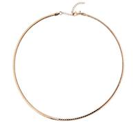 Akzent Chaîne pour femme - Collier de qualité supérieure pour femme en acier inoxydable or rose, 100 % étanche et doux pour la peau, 55 cm, Acier inoxydable