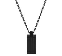 Akzent Chaîne pour homme - Collier de qualité supérieure pour homme avec pendentif en acier inoxydable noir - 100 % étanche et doux pour la peau