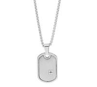 Akzent Chaîne pour homme - Collier de qualité supérieure pour homme avec pendentif en acier inoxydable argenté - 100 % étanche et doux pour la peau