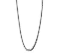 Akzent Chaîne serpent pour femme en acier inoxydable de 42 cm, couleur argentée, finition robuste, accessoire de qualité supérieure