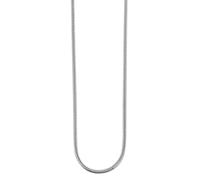 Akzent Chaîne serpent pour homme et femme en acier inoxydable 50 cm, couleur argentée, finition tendance - Idéal pour le quotidien et les loisirs