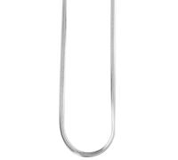 Akzent Chaîne serpent pour homme et femme en acier inoxydable de 40 cm, couleur argentée, finition tendance, idéale pour le quotidien et les loisirs