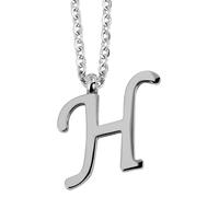 Akzent Chaîne unisexe - Collier unisexe de qualité supérieure avec pendentif en acier inoxydable argenté, 100 % étanche et doux pour la peau