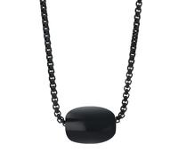 Akzent Chaîne unisexe - Collier unisexe de qualité supérieure avec pendentif en acier inoxydable marron, noir et bleu, 100 % étanche et doux pour la peau, 61 cm, Acier inoxydable