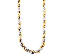 Akzent Chaîne unisexe - Collier unisexe de qualité supérieure en acier inoxydable argenté - 100 % étanche et doux pour la peau, 45 cm, Acier inoxydable