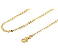 Akzent Chaîne unisexe - Collier unisexe de qualité supérieure en acier inoxydable doré, 100 % étanche et doux pour la peau, 50 cm, Acier inoxydable