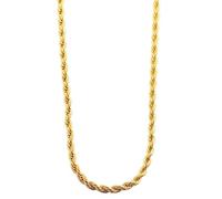 Akzent Chaîne unisexe - Collier unisexe de qualité supérieure en acier inoxydable doré, 100 % étanche et doux pour la peau, 42 cm, Acier inoxydable