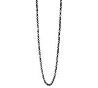 Akzent Chaîne unisexe - Collier unisexe de qualité supérieure en acier inoxydable noir, 100 % étanche et doux pour la peau, 90 cm, Acier inoxydable