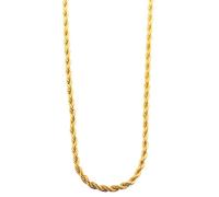 Akzent Chaîne unisexe - Collier unisexe de qualité supérieure en acier inoxydable or rose, 100 % étanche et doux pour la peau, 40 cm, Acier inoxydable