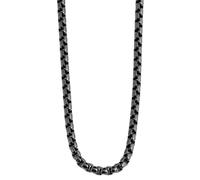 Akzent Chaîne vénitienne pour homme et femme en acier inoxydable de 70 cm, noire, finition intemporelle, pour un look élégant