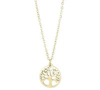 Akzent Collier avec pendentif arbre de vie pour femme en acier inoxydable - Chaîne d'ancre 43 + 5 cm - Chaîne gourmette - Fermoir mousqueton - Cadeau pour hommes, femmes - 100 % étanche et doux pour