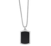 Akzent Collier avec pendentif Dogtag pour homme en acier inoxydable - Chaîne d'ancre de 61 cm - Chaîne gourmette - Fermoir mousqueton - Cadeau pour hommes, femmes - 100 % étanche et doux pour la peau
