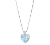 Akzent Collier avec pendentif en forme de cœur pour femme en acier inoxydable - Chaîne d'ancre 42 + 5 cm - Chaîne gourmette - Fermoir mousqueton - Cadeau pour hommes, femmes - 100 % étanche et doux