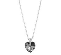 Akzent Collier avec pendentif en forme de cœur pour femme en acier inoxydable - Chaîne d'ancre 42 + 5 cm - Chaîne gourmette - Fermoir mousqueton - Cadeau pour hommes, femmes - 100 % étanche et doux
