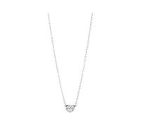 Akzent Collier avec pendentif en forme de cœur pour femme en acier inoxydable - Chaîne d'ancre 43 + 5 cm - Chaîne gourmette - Fermoir mousqueton - Cadeau pour hommes, femmes - 100 % étanche et doux