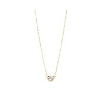 Akzent Collier avec pendentif en forme de cœur pour femme en acier inoxydable - Chaîne d'ancre 43 + 5 cm - Chaîne gourmette - Fermoir mousqueton - Cadeau pour hommes, femmes - 100 % étanche et doux
