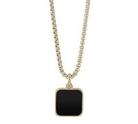 Akzent Collier avec pendentif en pierre naturelle pour femme en acier inoxydable - Chaîne d'ancre de 61 cm - Chaîne à maillons ronds - Fermoir mousqueton - Cadeau pour hommes et femmes - 100 % étanche