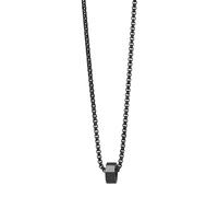Akzent Collier avec pendentif octogonal pour femme en acier inoxydable - Chaîne d'ancre de 61 cm - Chaîne gourmette - Fermoir mousqueton - Cadeau pour homme et femme - 100 % étanche et doux pour la