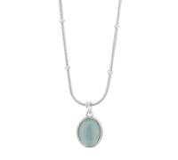 Akzent Collier avec pendentif pour femme en acier inoxydable - Chaîne d'ancre 43 + 5 cm - Chaîne gourmette - Fermoir mousqueton - Cadeau pour hommes et femmes - 100 % étanche et doux pour la peau, 43