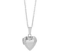 Akzent Collier avec pendentif pour femme en acier inoxydable - Chaîne d'ancre 43 + 5 cm - Médaillon en forme de cœur - Fermoir mousqueton - Cadeau pour hommes et femmes - 100 % étanche et doux pour la